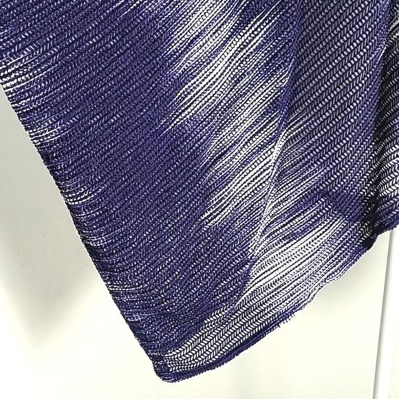 Cejon Navy & White Ombre Cardigan Wrap with Kimono Sleeves, One Size - Picture 6 of 9